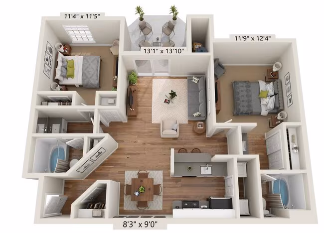 Unit 2077 2077 floor plan